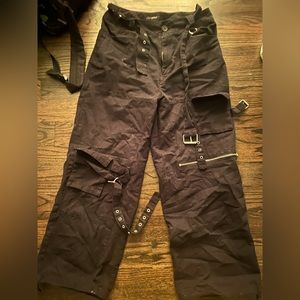 Grunge Black belt pants size L